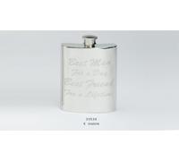 Peltro Hip Flask - Best Man per Un Giorno - Incisione Gratuita