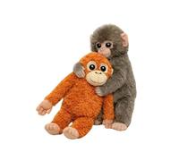 Peluche 2 in 1 Scimmia Orango Pugno Madre e Bambino - Set di animali di peluche adorabili e teneri, bambole di scimmia morbide da abbracciare, peluche realistici da collezione 25cm