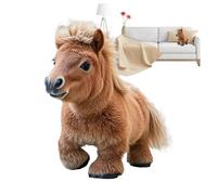 Peluche a cavallo, giocattolo di cavallo a piedi | cavallo soffice con movimento e suoni | gioco fantasioso giocattolo educativo precoce, animale domestico elettronico interattivo per ragazzi Ragazze