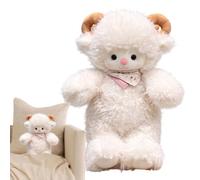Peluche a forma di agnello, 35 cm, morbido e | Peluche Kawaii, decorazione per la casa, per divano, libreria, tavolo, camera da letto, soggiorno, colore bianco