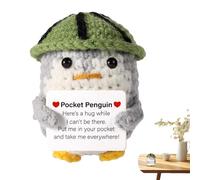 Peluche a forma di all'uncinetto, 9,94 cm, simpatica bambola motivazionale all'uncinetto, per adolescenti e adulti, colleghi, dipendenti, amanti del mestiere, collezionisti, casa, viaggi