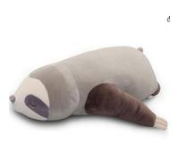 Peluche a forma di bradipo gigante, 63,5 cm, con bradipo, morbido cuscino da abbracciare per il corpo, colore grigio, simpatico regalo per bambini e amici