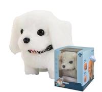 Peluche a forma di cane robot che corre che abbaia, con coda oscillante | Peluche interattivo, cucciolo di cane, giocattolo elettronico per bambini
