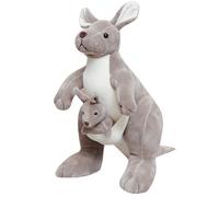 Peluche a forma di canguro, 28 cm, con bambino nella pancia, grazioso peluche per mamma e bambino, per regali e decorazione della stanza, gioco e sonno