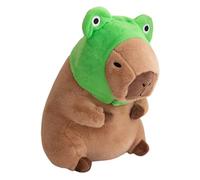 Peluche A Forma Di Capibara | Rana Carina dei Cartoni Animati | Bambola In Peluche Morbida Ed Elegante - Per Divano Casa Scaffale Soggiorno Scrivania Compleanno Appassionati Bambini Ragazzi Amici Raga