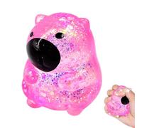 Peluche a forma di capybara, in gomma, per ragazze, amici, fratelli