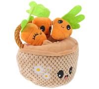 Peluche a forma di carota per cani: giocattolo interattivo con suono e squittio
