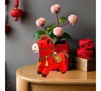 Peluche a forma di cavallo, decorazione per la casa, mascotte dello zodiaco,