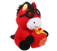 Peluche a forma di cavallo per il capodanno cinese - Mascotte di peluche rossa
