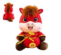 Peluche A Forma Di Cavallo | Tessuto In Morbido Spandex Con Imbottitura In Cotone PP | Bambola Mascotte Del Capodanno Cinese | Peluche Per Divano Letto, Decorazione Per Feste Nella Cameretta