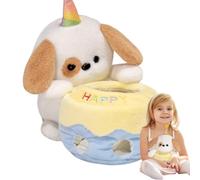 Peluche a forma di cucciolo di buon compleanno - Peluche da 12 pollici, per celebrazioni | simpatico animale di peluche, ideale per bambini e decorazione nelle camere degli amici, regalo