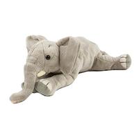 Peluche a forma di elefante sdraiato, 29 cm, con fibre e granulato