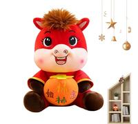 Peluche a forma di - Figura mascotte del 'anno 2026 | Simpatico cartone animato farcito Dio della Portafortuna per la camera dei bambini Divano letto Decorazione