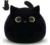 Peluche a forma di gatto nero kawaii in 3 misure, pupazzo di peluche morbido, giocattoli per animali domestici, bambole di gatto anime di alta qualità, regali per bambini, giocattoli per ragazzi e rag