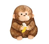 Peluche a forma di scimmia, grande bambola morbida da 30 cm, simpatica scimmietta giocattolo con banana, accogliente compagno di peluche per bambini, decorazione leggera in peluche, per compleanni dei