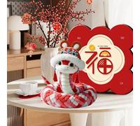 Peluche a forma di serpente, decorazione unica per il nuovo anno 2025, per