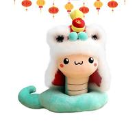 Peluche a forma di serpente portafortuna - morbida bambola dei cartoni animati, da collezione per Capodanno cinese, giocattolo decorativo con espressione incantevole | Promuove l' festoso