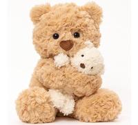 Peluche abbracciabile, morbido animale di pezza abbracciabile Simpatico coniglietto Orsetto Coniglio Coccole Pasqua Compleanno Natale Ragazzo Ragazza Adulto Amico Regalo Bambini(Bear-yellow)