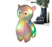 Peluche alpaca LED - soffice peluche con funzione di luce, luce notturna delicata, piacevolmente morbida, perfetta per la camera dei bambini, il soggiorno, l'ufficio, la camera da o l'auto Rilas