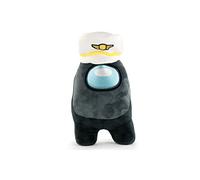 Peluche Among Us - Nero Con Berretto Da Capitano - Qualità Super Soft