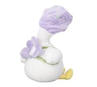 Peluche Anatra Fiore Simpatico Anatra Dal Corpo Grasso e Morbido Peluche per Bambini Adulti, Cappelli Floreali e Zaini per Arredamento Camera da Letto Soggiorno, Tessuto 13,8 Pollici (PURPLE)