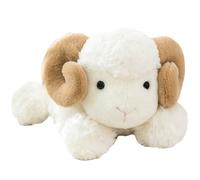 Peluche Animale Disteso, Pecora Mucca, Simpatico Animale di Peluche | Cuscino Decorativo Cartoons per Interni Diverse Misure, Regalo Universale per Tutte le Età, Compagno della notte