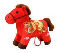 Peluche 'anno del cavallo, morbida e confortevole, bambola 2026, giocattolo di peluche cavallo per bambini, per Capodanno cinese, Natale, decorazione per la casa, camera dei bambini