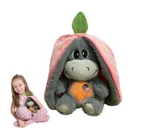 Peluche asino con movimento respiratorio e musica, calmante asino, peluche asino, asino sonno, peluche calmante e asino sonno, allevia le paure dei bambini (rosa)