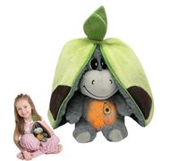 Peluche asino con movimento respiratorio e musica, calmante asino, peluche asino sonno, peluche calmante asino sonno asino peluche peluche peluche sonno asino allevia le paure dei bambini (verde)