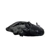 Peluche Axolotl nero grande 48 cm, realistico animale di peluche dagli occhi azzurri, bambola salamandra drago a sei angoli, moda.(48cm)