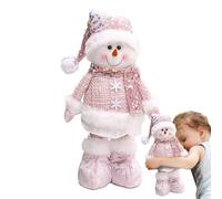 Peluche Babbo Di Neve Decorativo,Bambola Peluche Pupazzo Di Neve Estensibile, Con Cappello Decorazione Interna Per Tavolo Finestra Stanza Cucina Porta Pavimento Festa Vacanze Di Natale - Per In