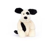 Peluche Bashful Black & Cream Puppy Medium - L: 9 cm x l : 12 cm x H: 31 cm