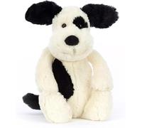 Peluche Bashful Black & Cream Puppy Medium - L: 9 cm x l : 12 cm x H: 31 cm
