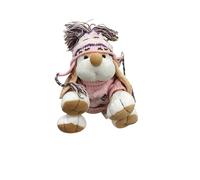 Peluche Cagnolino Piccolo con Maglione e Cappello, Rosa - Idea Regalo, Giocat...