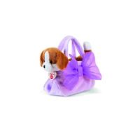 Trudi Cane borsa fiocco | Animali peluche idea regalo | 10x15x20 cm taglia XS | Fashion pets | modello 56082