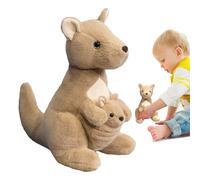 Peluche Canguro - Peluche Da 9 Pollici, Figura Di Mamma Joey, Amico Cuscino Accogliente, Simpatico Animaletto | Comodo Regalo Di Péluche Per Bambini, Compleanno, Festa Del Ringraziamento, Soŗpresa, Sa