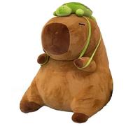 Peluche Capibara, Adorabile Bambola Di Peluche Con Zaino Morbido Capibara Per Le Fidanzate Dei Bambini(Green,33cm/12.99in)