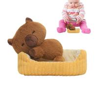 Peluche Capybara addormentato - Cuscino morbido peluche giocattolo Capybara | bambola Capybara addormentata del fumetto , grande cuscino in peluche, giocattolo animale decorativo