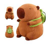 Peluche Capybara,Capibara peluche per bambini, Capibara con zaino tartaruga, peluche regalo Capybara, peluche Capibara per ragazze e ragazzi (23 cm)