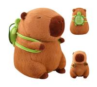 Peluche Capybara,Capibara peluche per bambini, Capibara con zaino tartaruga, peluche regalo Capybara, peluche Capibara per ragazze e ragazzi (23 cm Tartaruga Capybara)