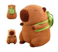 Peluche Capybara,Capibara peluche per bambini, Capibara con zaino tartaruga, peluche regalo Capybara, peluche Capibara per ragazze e ragazzi (33 cm Tartaruga Capybara)