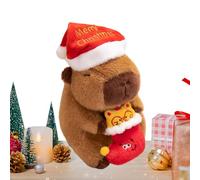Peluche Capybara - Capybara Christmas Doll, adorabili decorazioni per bambole in peluche | per bambini in vacanza, auto, camera da letto, divano, soggiorno, studio, viaggi, asilo , ora di andare a