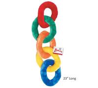 Peluche Catena Giocattolo Cane 23 " lungo Brillantemente Colorato con Squeak