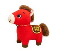 Peluche cavallo 2026 - Peluche + cotone PP| Bambola morbida e avvolgente - Cavallo fortunato, per amici di famiglia e bambini Collezione di feste per la festa di Natale cinese, per la casa, l'