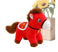 Peluche Cavallo Capodanno Cinese | Decorazioni Per La Casa E Morbide In Stile Cartone Cinese | Cavallo Mascotte Decorazione,Per Casa Divani Librerie Tavoli Da Pranzo Scuole Uffici Caffè Vetrine Negozi