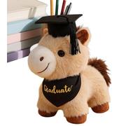 Peluche Cavallo per Laurea,Bambola morbida e coccolosa - Pupazzo Animale Laureato per Dormire Relax - per Abbracciare, un Pisolino, Rilassarsi, Collezionare, in Camera da , nella Nursery, sul , sul Di