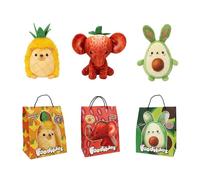 Cefa Toys - Peluche grandi foodili dolci e morbidi con aroma fruttato - a forma di animali - 3 disegni: elefante, coniglio e riccio - Ideale per bambini a partire dai 3 anni