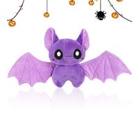 Peluche Chauve Souris Oreiller, 25cm Peluche Mignonne Animal en Peluche, Deco Kawaii pour Cadeaux de Halloween Anniversaire Les Enfants, Cadeau Chauve Souris Mignon pour Filles Enfants (Violettes)
