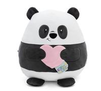 NICI Chill Panda con Cuore 20cm-Nero-Morbido Peluche, Carino da coccolare e Giocare, per Bambini e Adulti, un'ottima Idea Regalo | 61795, Colore