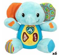 Peluche con Suono Winfun Elefante 17 x 17,5 x 10 cm [6 Unità]